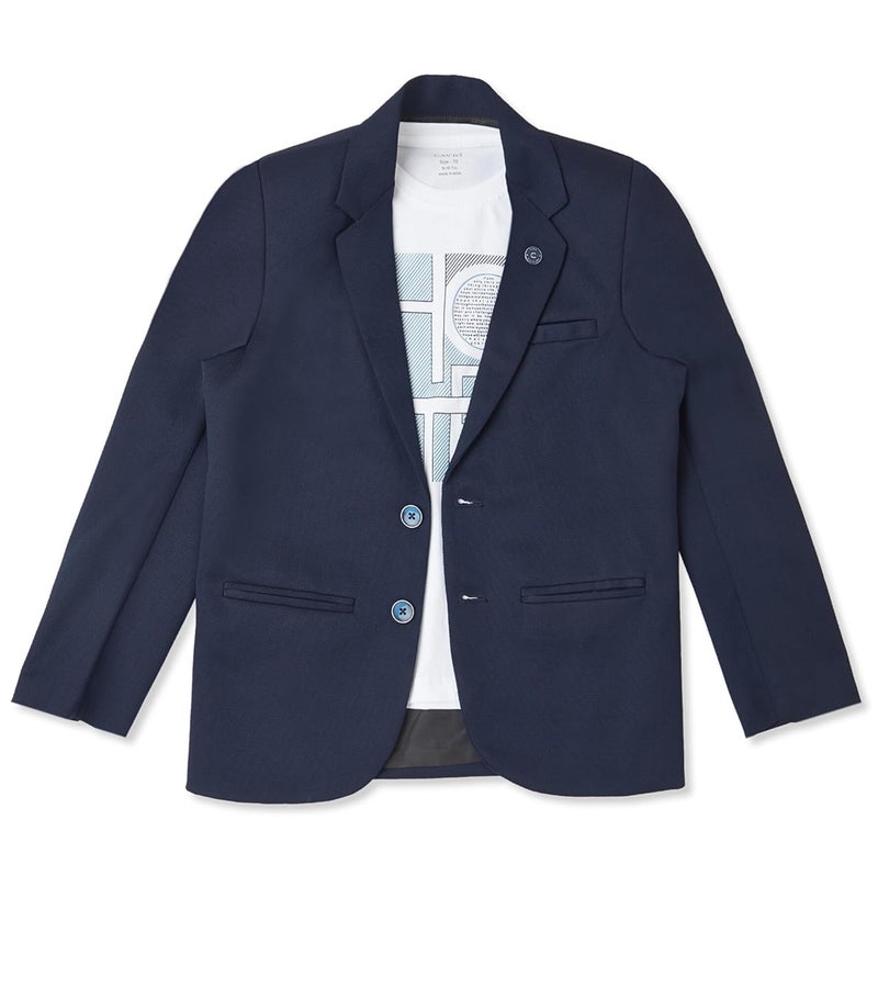 CAVIO Boys Regular Fit Solid Blazer and T-Shirt - Image 2