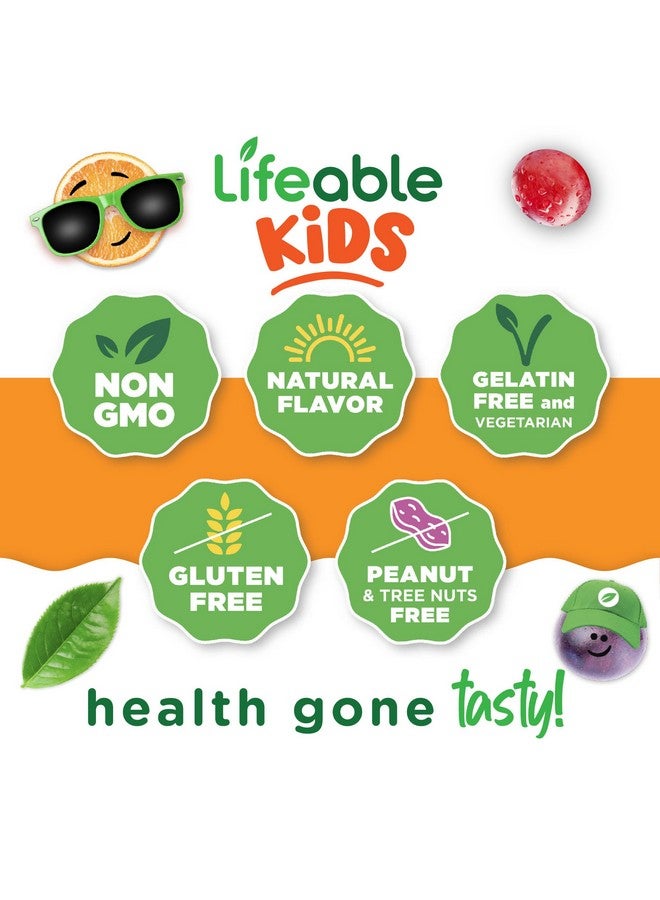 Lifeable Kids Vitamin C Gummies | 250mg | Great Tasting VIT C | Vegan GMO-Free Vitamin C Chewable | for Immune Support | 90 Gummies - Image 4