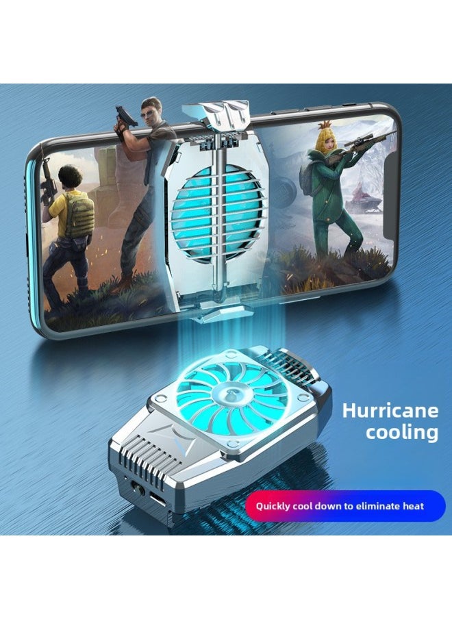 Generic Take A Mountain Tiger H15 Mobile Phone Radiator Fast Physical Cooling Handle Refrigeration Water-cooled Small Fan Liquid Cooling-Color:H15 Silver Power Supply Large Package  - Image 3