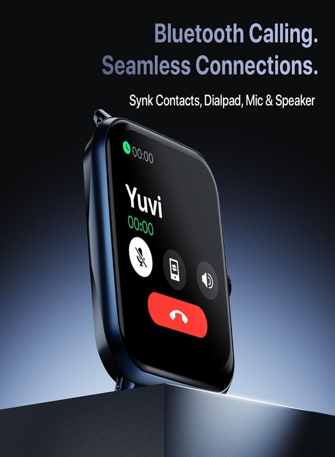 Fire-Boltt ساعة Fire-Boltt Ninja Call Pro Plus الذكية بشاشة 1.83 بوصة مزودة بخاصية الاتصال عبر البلوتوث، ومساعد صوتي بتقنية الذكاء الاصطناعي، و100 وضع رياضي، وتصنيف IP67، ودقة عالية 240 × 280 بكسل (أزرق داكن). - Image 5