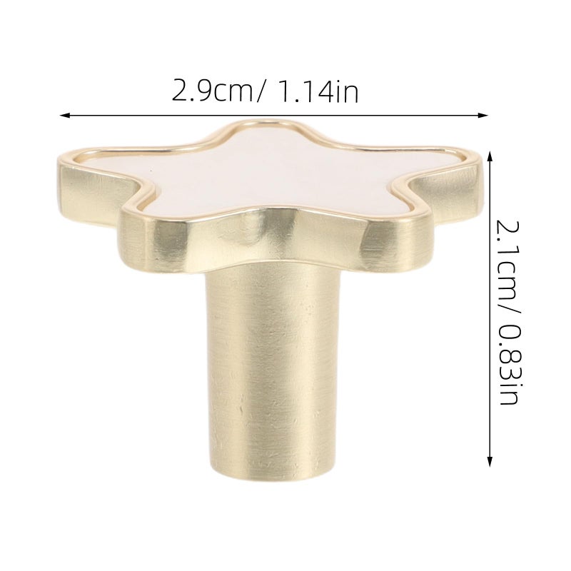 Nordic Star Shaped White Metal Cabinet Knobs Handles For Kitchen Bathroom Wardrobe Drawers - Image 3