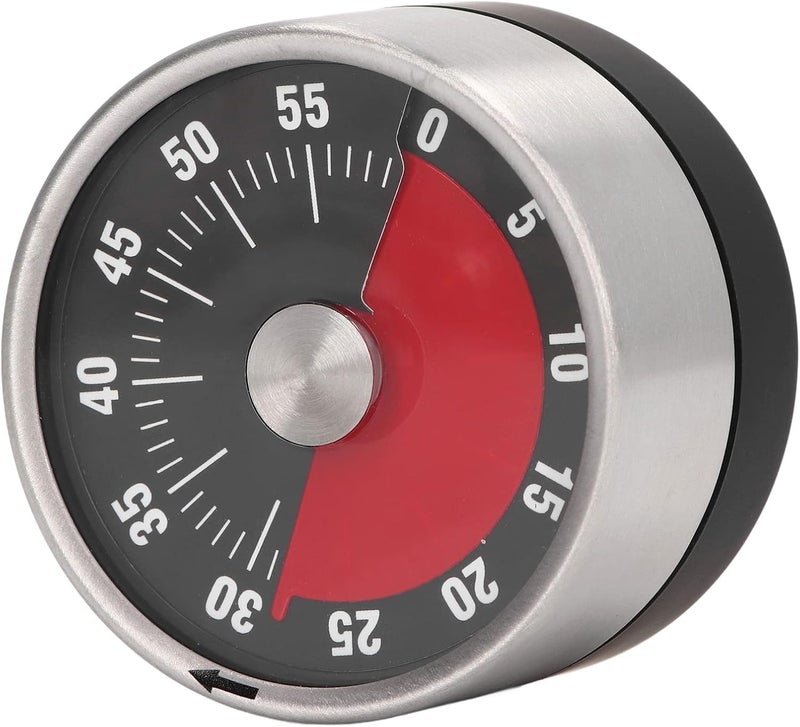 CLOUDTAB 60Minute Stainless Steel Magnetic Mechanical Timer 360 Rotary Countdown Timer for Kitchen Office Classroom Fitness Baking Studying with Alarm Multicolor - Image 1