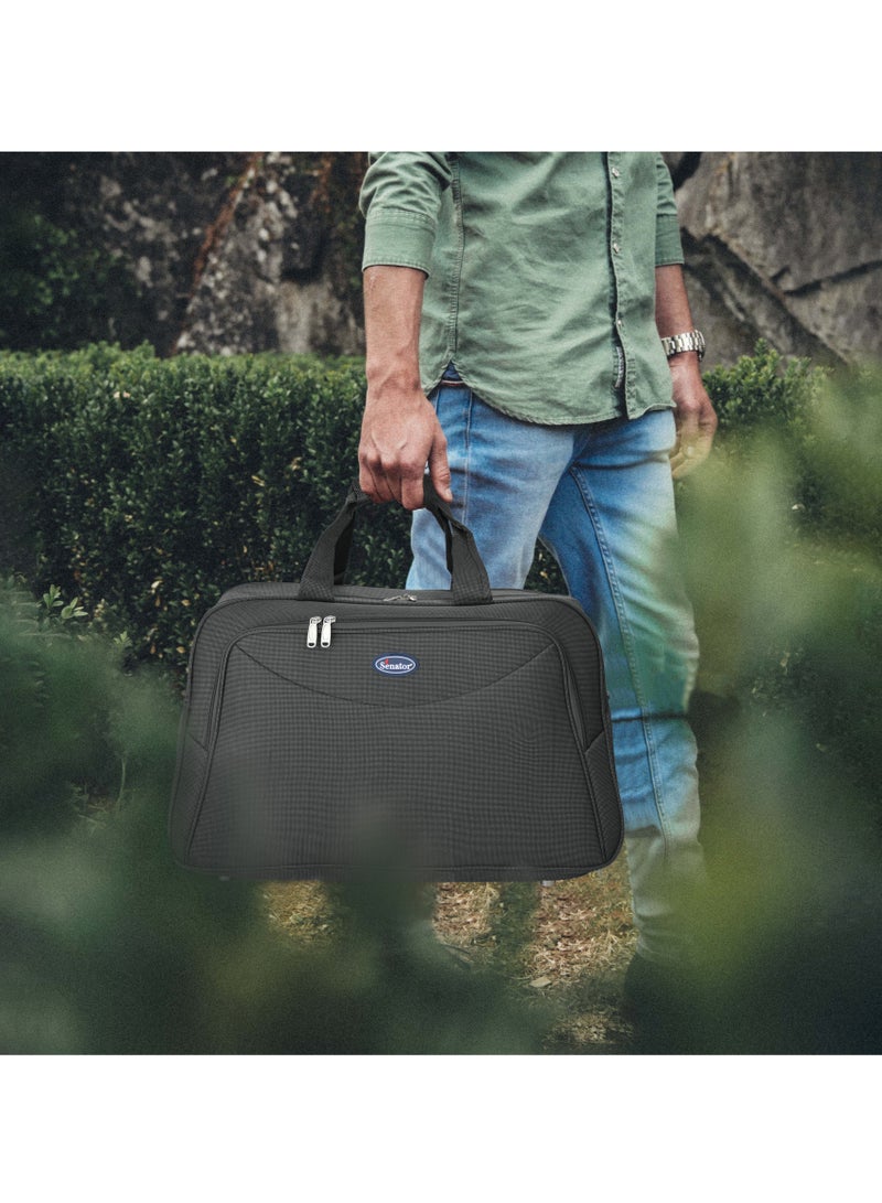 SENATOR Travel Duffle Bag for Unisex Lightweight Nylon Bag Multi Pocket Water & Scratch Resistant Adjustable Shoulder Strap Weekend Bag Convenient Carry On Luggage for Camping Training 48L Green EA218 - Image 2