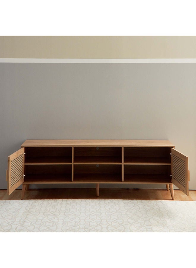 Home Box Nordic Rattan TV Unit For TVs Up To 70 inches 40x55x160 cm  - Image 3