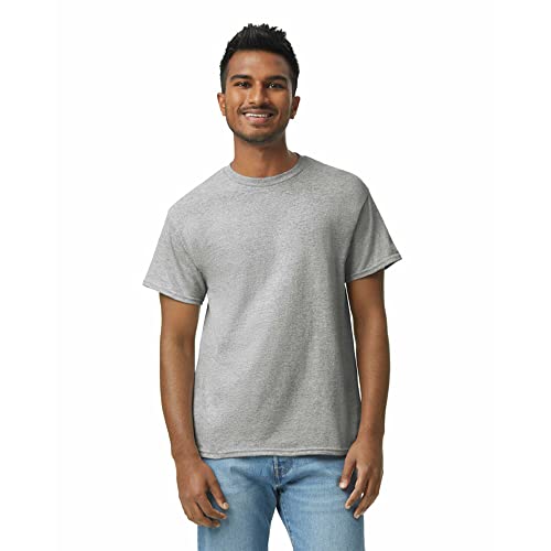 Gildan Mens Heavy Cotton T-Shirt, Style G5000, Multipack T Shirt, Sport Grey (3-Pack), Large US - Image 2