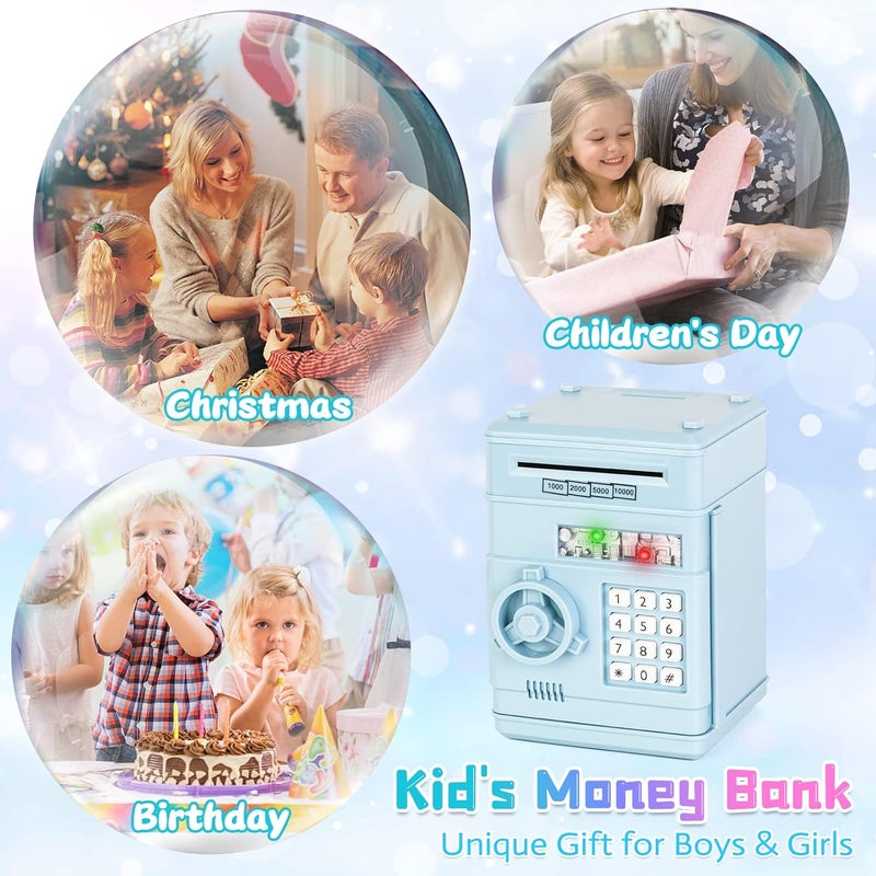 Refasy Piggy Bank Cash Coin Can ATM Bank Electronic Coin Money Bank for Kids Age 3-12, Money Savings Box Mini ATM Coin Bank Toys Gifts for 3 4 5 6 7 8 9 10 11 12 Year Old Boys Girls - Image 5