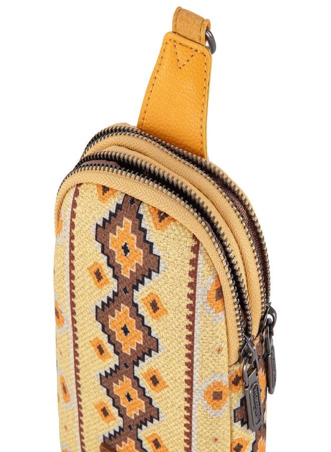 Wrangler Aztec Crossbody Sling Bags for Women Cross Body Purse with Detachable Strap WG2205-210YL - Image 3