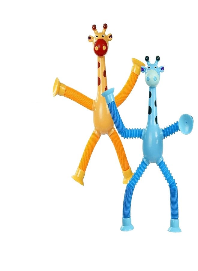 Shopinum Telescopic Suction Cup Stretchable Giraffe Interactive Toy (Pack of 2) - Image 1