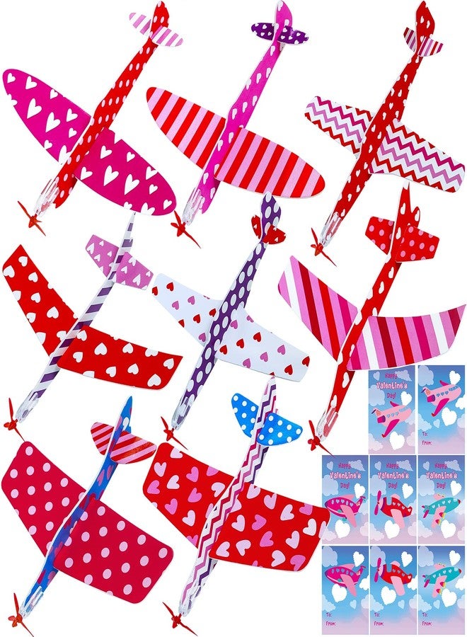 وينلين مجموعة وينلين المكونة من 32 طائرة شراعية من الفوم لعيد الحب مع بطاقات للأطفال من الجنسين، مثالية كهدايا للحفلات، وتبادل الهدايا في الفصول الدراسية، وتوزيعها كهدايا وجوائز في أكياس الهدايا. - Image 4