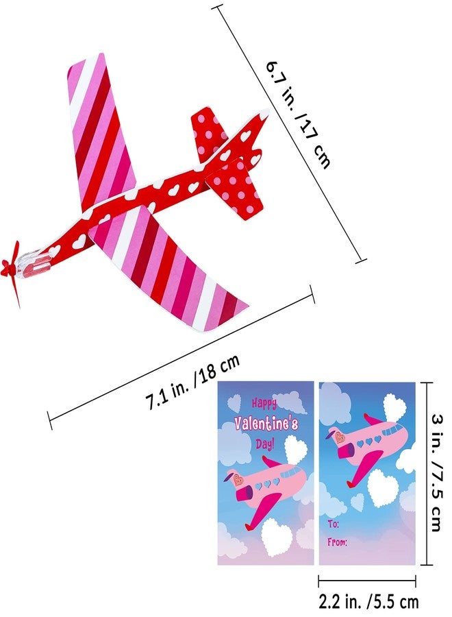 وينلين مجموعة وينلين المكونة من 32 طائرة شراعية من الفوم لعيد الحب مع بطاقات للأطفال من الجنسين، مثالية كهدايا للحفلات، وتبادل الهدايا في الفصول الدراسية، وتوزيعها كهدايا وجوائز في أكياس الهدايا. - Image 3