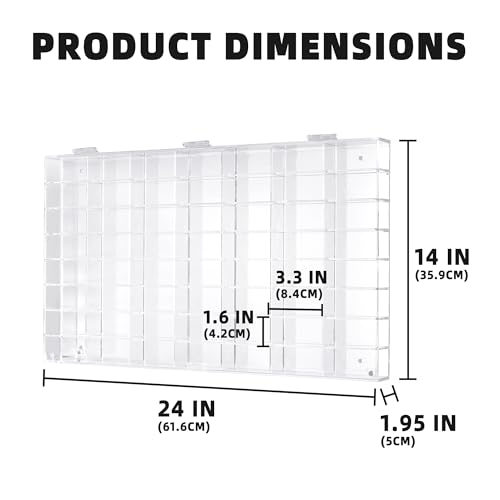DisplayGifts Hot 56 Compartment 1/64 Scale Toy Cars Wheels Matchbox Display Case Stand Wall Diecast Model Car Cabinet w/Door -AHW64-56 - Image 4