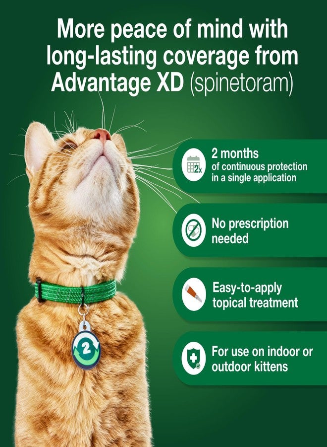 Advantage XD Small Cat Flea Prevention & Treatment For Cats 1.8-9lbs. | 2-Topical Doses, 2-Months of Protection Per Dose - Image 4