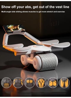 Rock Pow Ab Roller Wheel with Elbow Support Auto Rebound Abdominal Wheel 2023 New with timer ABs Roller Wheel Core Exercise Equipment  - Image 2