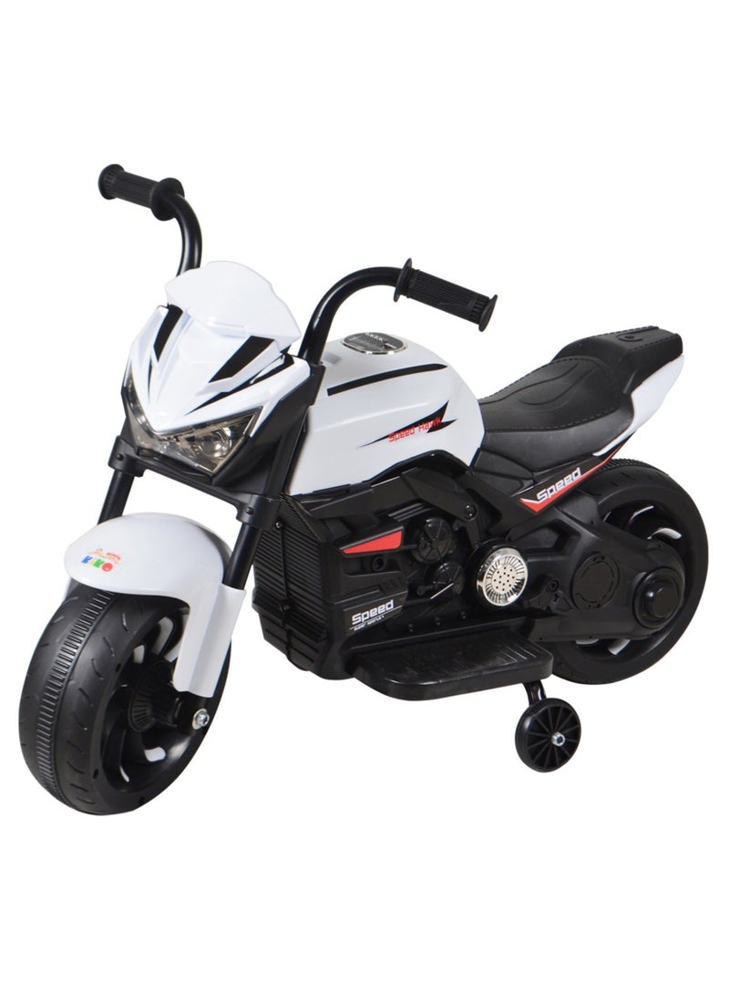 Kiko Rechargeable Motorcycle 3 Wheels 6 Volt - White