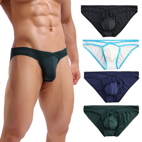 Summer Code Mens Sexy Micro Mesh Briefs Soft Breathable Bulge Pouch Underwear - Image 1