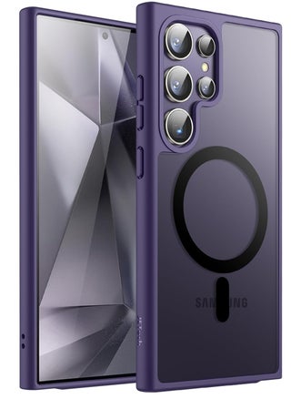 Magnetic Matte Case for Samsung S24 Ultra, Compatible with MagSafe, Plating Luxury Cover, Matte Soft TPU Shockproof Protective Phone Case, Compatible with Samsung S24 Ultra (Deep Purple) - pzsku/Z3A98617B44B808F15FD0Z/45/1742165522/9658c159-da6c-4126-a401-4c0636b7a025