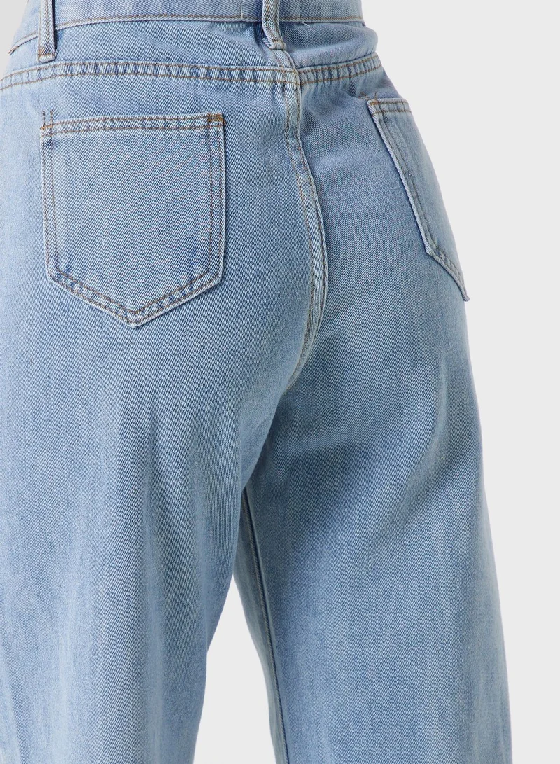 Urban Minx Urban Minx Heart Print Jeans