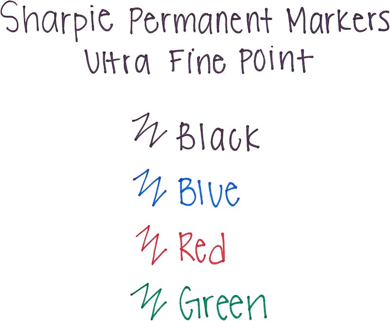 Sharpie 37675PP Permanent Markers, Ultra Fine Point, Assorted Colors, 5 Count - Image 4