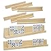 plusvivo Domino Racks Set of 8 Mexican Train Dominoes Trays Wooden Domino Holders for Mexican Train Chickenfoot Combo Mahjong and Other Dominoes Games1397 x 2 x 118 Inches Dominoes NOT Included - Image 2