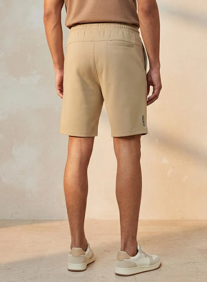 Splash Active Beige Men Performance Perforated Panel Shorts for Men | Best Price UAE