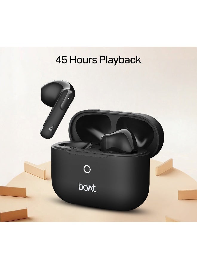 boAt Airdopes Ace Gen 2, 13mm Drivers,ENx,45H Battery, ASAP Charge TWS Earbuds Shadow Black - Image 5