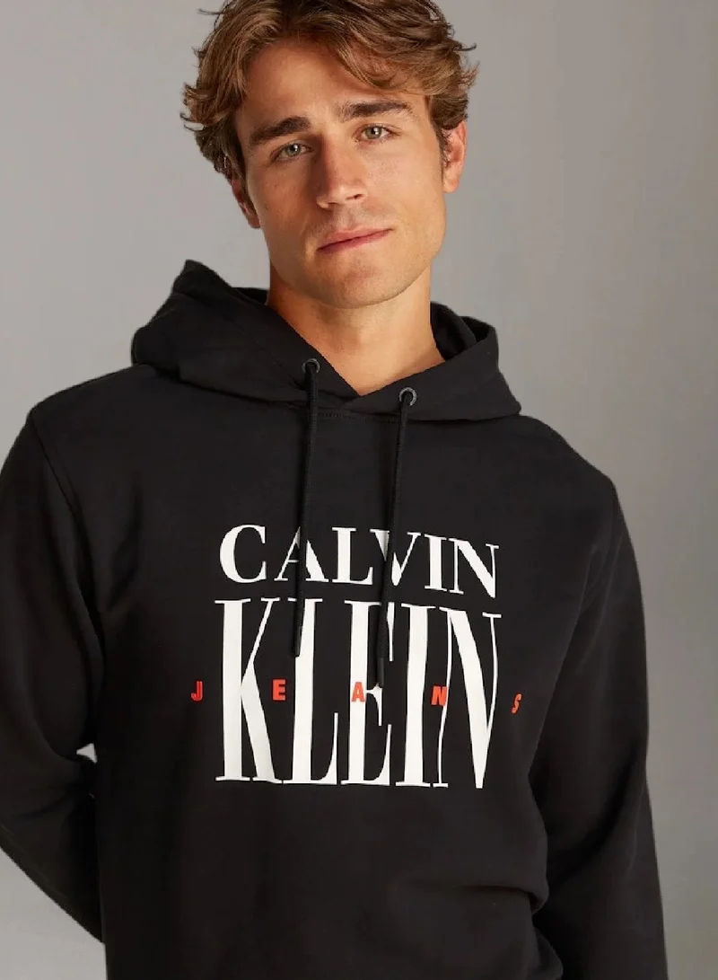 Calvin Klein Jeans Ck Black Graphic Hoodie for Men | Best Price UAE
