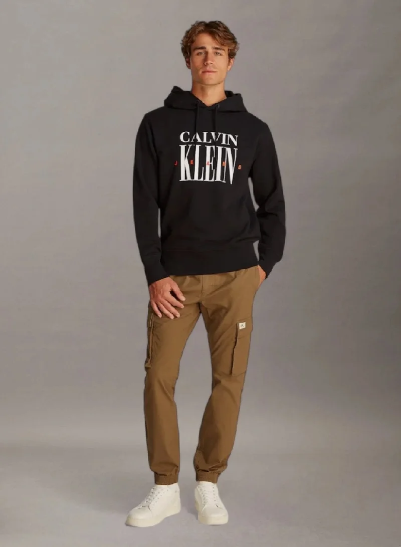 Calvin Klein Jeans Ck Black Graphic Hoodie for Men | Best Price UAE