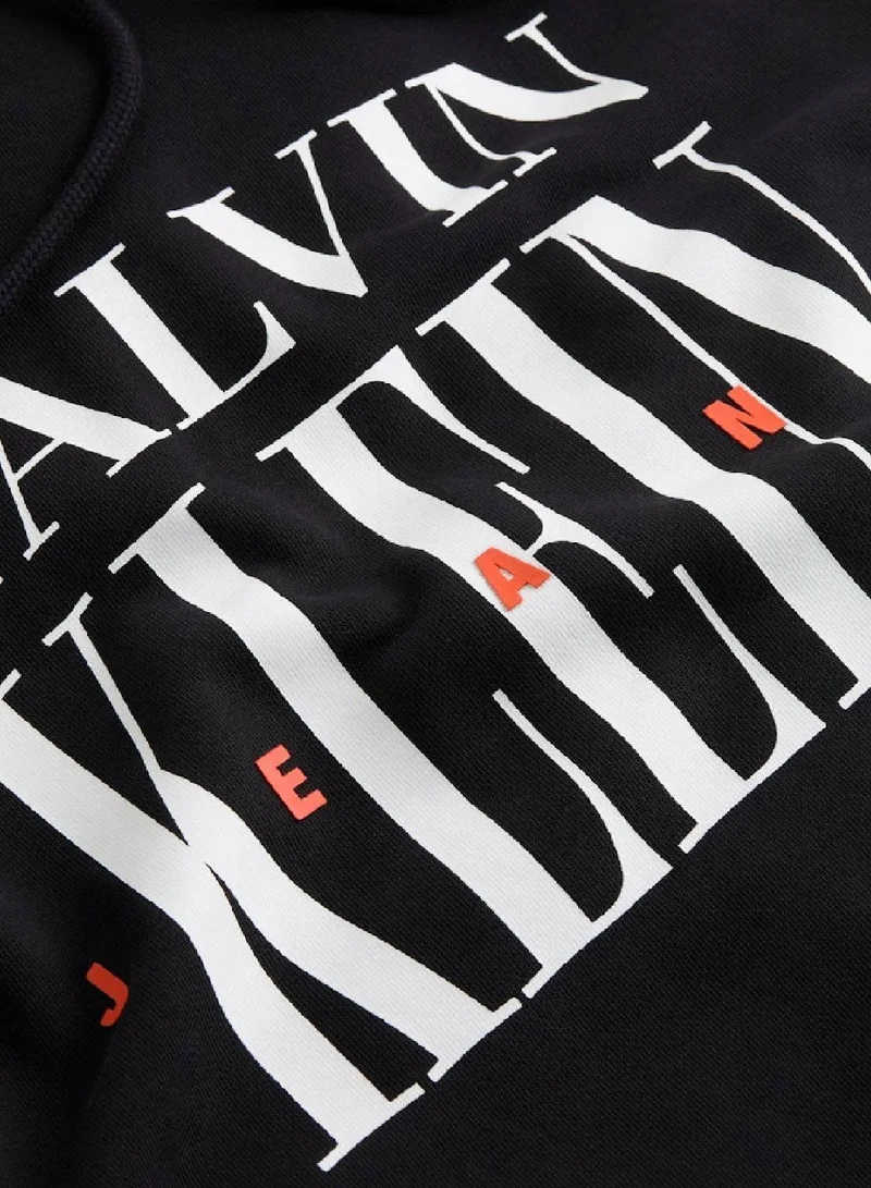 Calvin Klein Jeans Ck Black Graphic Hoodie for Men | Best Price UAE