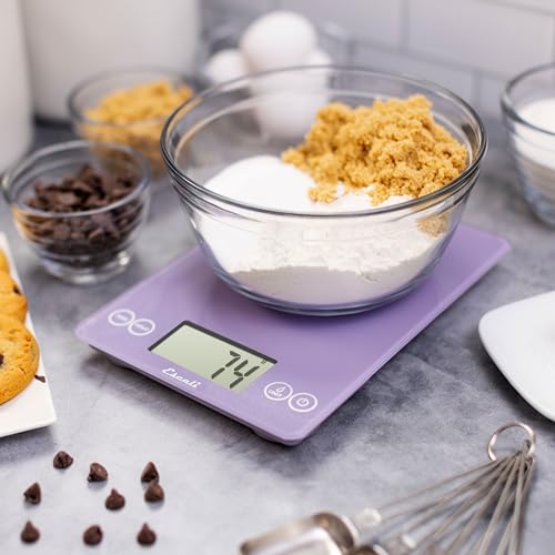 Escali Arti Glass Food Scale Digital Countertop Kitchen Baking and Cooking Scale with Large Display 15Pound Capacity 9 x 65 x 75 Classic Violet - Image 3
