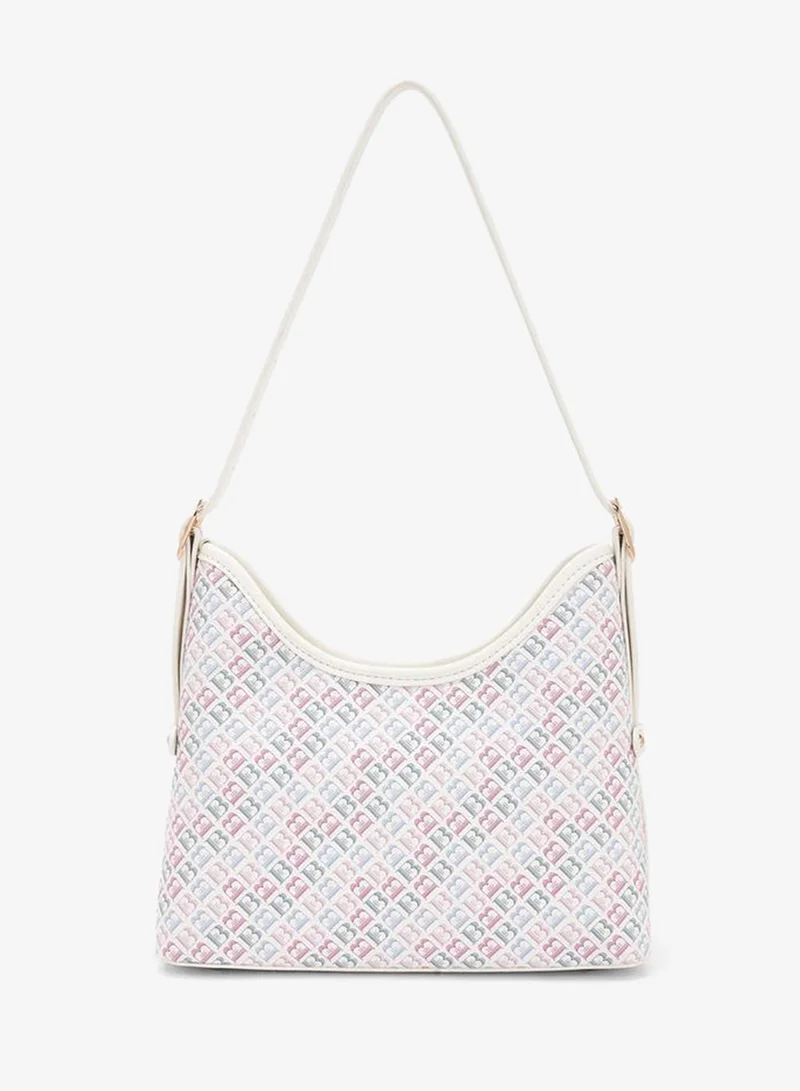 Flora Bella By Shoexpress MULTICOLOR Flora Bella Monogram Print Shoulder Bag with Adjustable Strap for Women | Best Price UAE