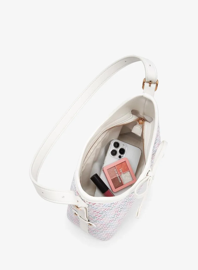Flora Bella By Shoexpress MULTICOLOR Flora Bella Monogram Print Shoulder Bag with Adjustable Strap for Women | Best Price UAE