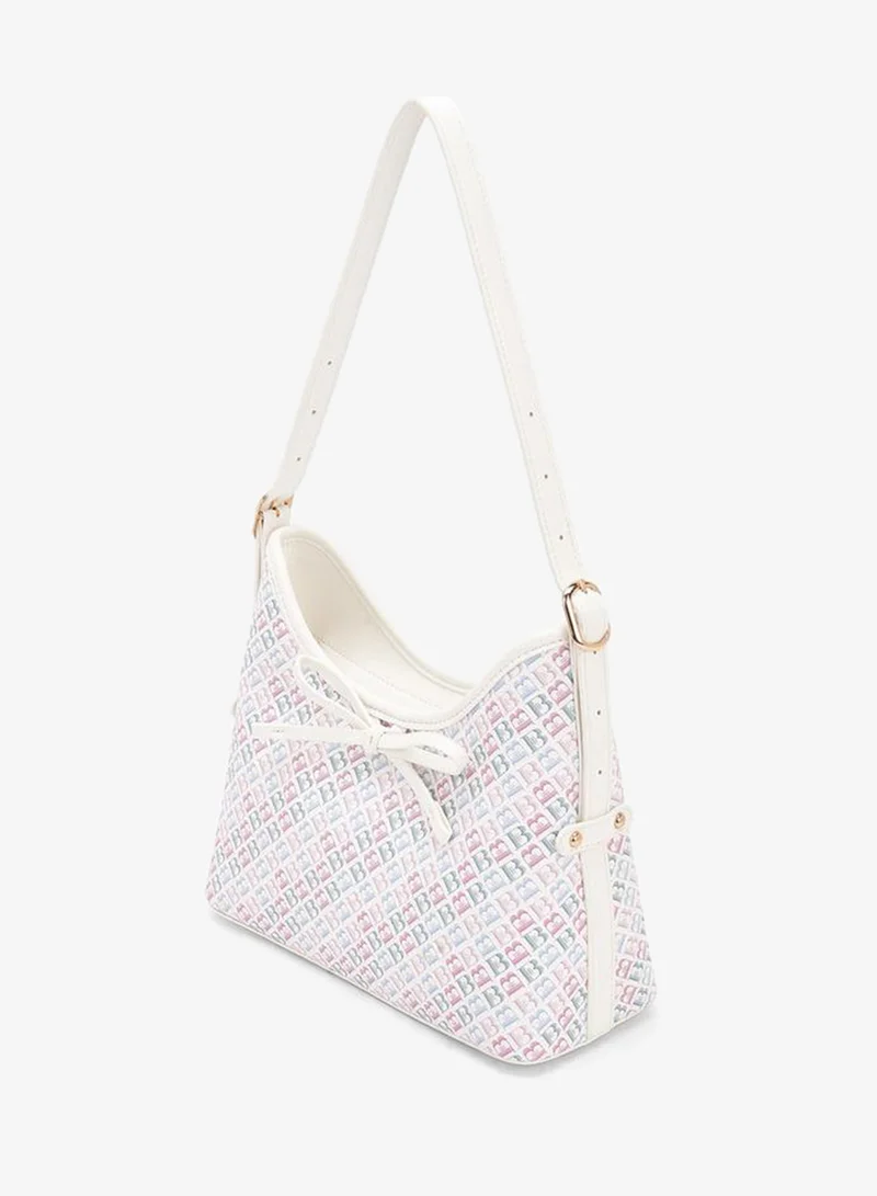 Flora Bella By Shoexpress MULTICOLOR Flora Bella Monogram Print Shoulder Bag with Adjustable Strap for Women | Best Price UAE