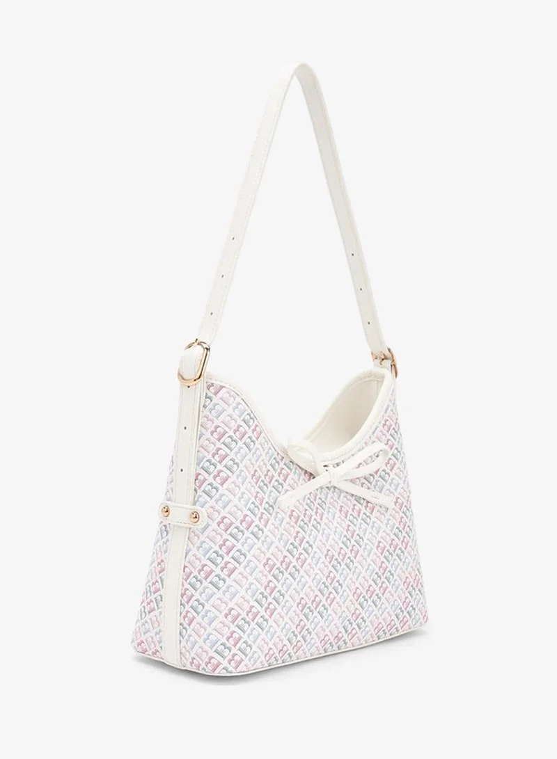 Flora Bella By Shoexpress MULTICOLOR Flora Bella Monogram Print Shoulder Bag with Adjustable Strap for Women | Best Price UAE