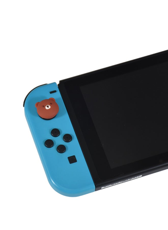AMOGMO Forest Bear Rocker Cap For Nintendo Switch Handle Silicone Non-slip Game Rocker Protection-Product Color:Bear  - Image 3