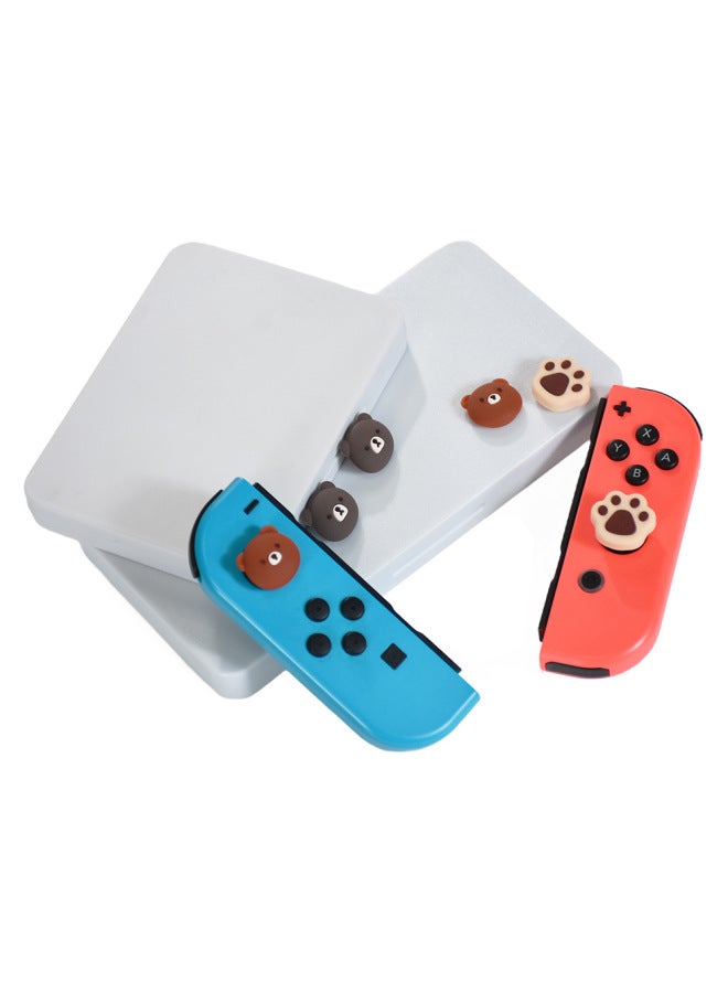 AMOGMO Forest Bear Rocker Cap For Nintendo Switch Handle Silicone Non-slip Game Rocker Protection-Product Color:Bear  - Image 4