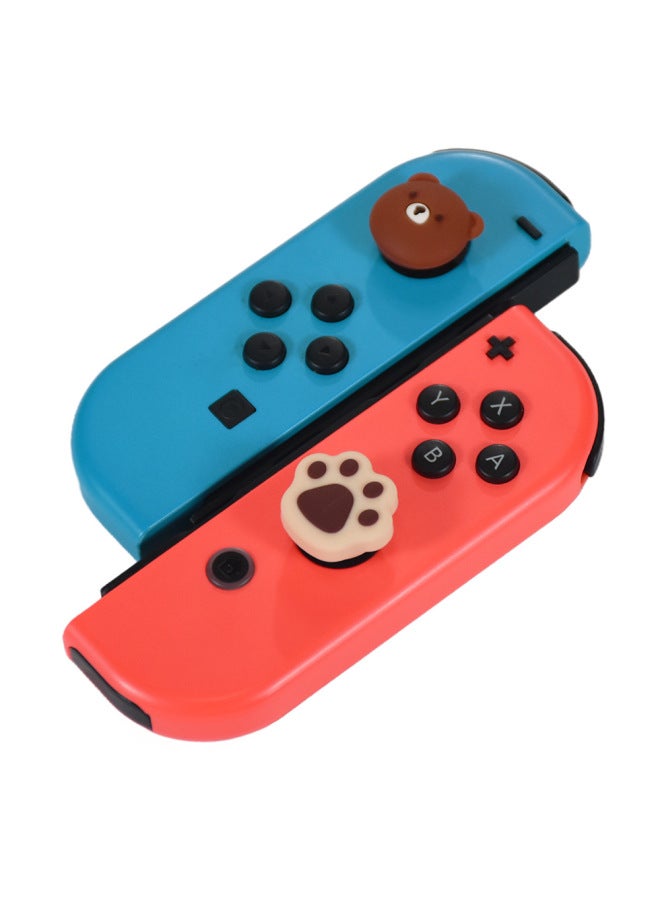 AMOGMO Forest Bear Rocker Cap For Nintendo Switch Handle Silicone Non-slip Game Rocker Protection-Product Color:Bear  - Image 2