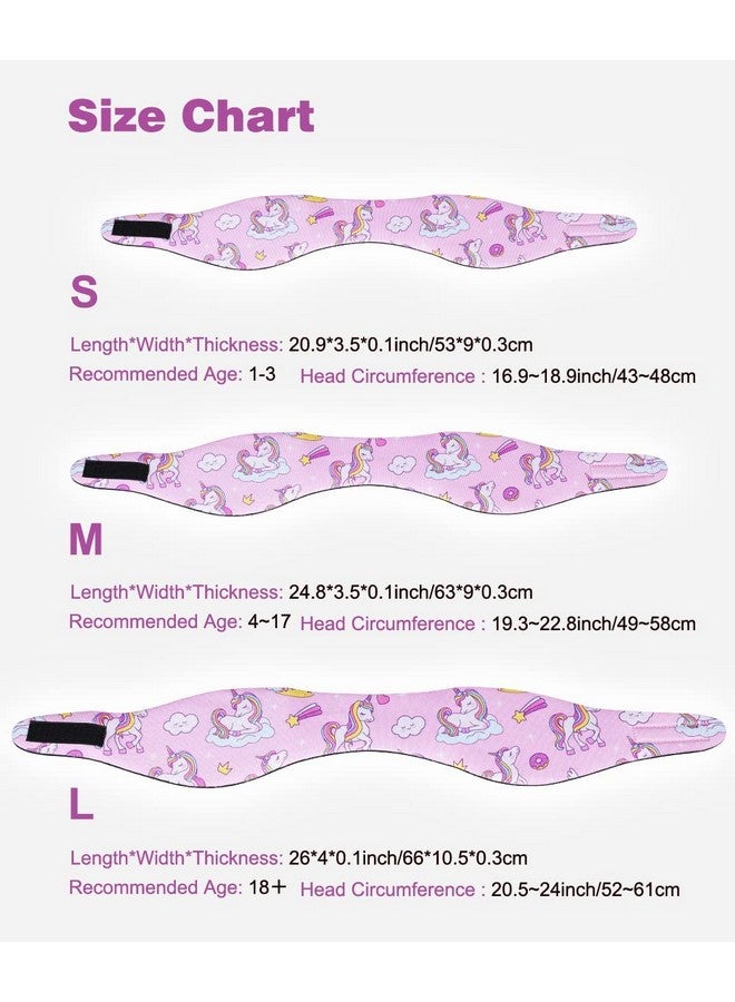 MoKo Swinmmers Headband For Kids, Lovely Swimming Headband Ear Band For Kids Keep Water Out Waterproof Ear Protection Band For Bathing Swimming Ear Band For Kids Age 12 S Size, Pink Unicorn - Image 4