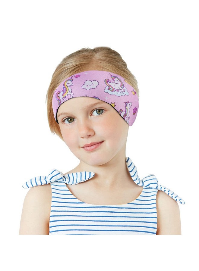 MoKo Swinmmers Headband For Kids, Lovely Swimming Headband Ear Band For Kids Keep Water Out Waterproof Ear Protection Band For Bathing Swimming Ear Band For Kids Age 12 S Size, Pink Unicorn - Image 2