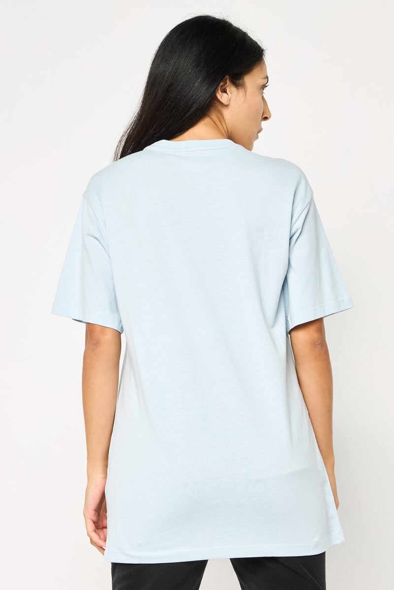 DKNY Women Sportswear Fit Short Sleeve Outdoor T-Shirt, Light Blue - Image 4
