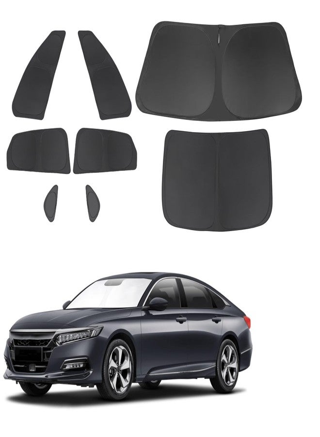 TINGLU Window Shades for Honda Accord 2023 2024 2025 Accessories Car Side Full Windows Windshield Sun Shade Sun UV Rays & Privacy Protection for Camping,Napping,and Relaxing 8PCS - Image 1