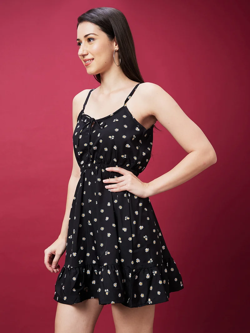 globus Globus Women Floral Printed Fit & Flare Mini Dress