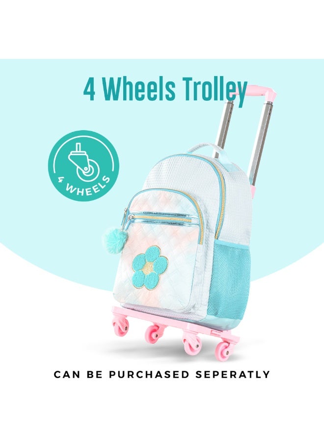 Eazy Kids 18" Set of 3 Backpack w/ Lunch Bag and Pencil Case - Flora Green