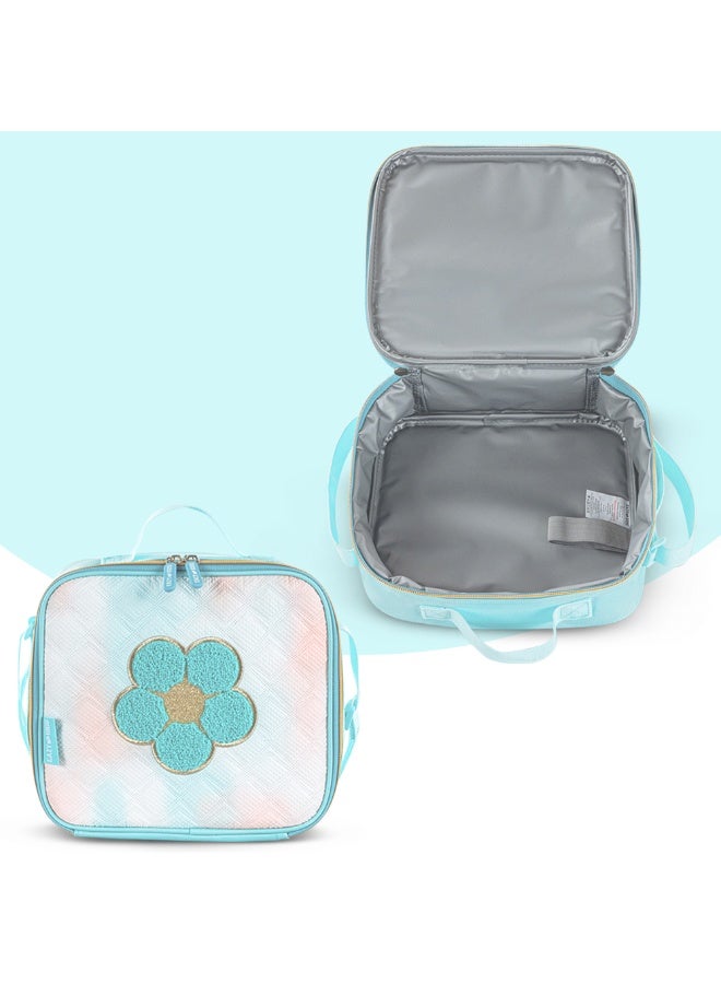 Eazy Kids 18" Set of 3 Backpack w/ Lunch Bag and Pencil Case - Flora Green