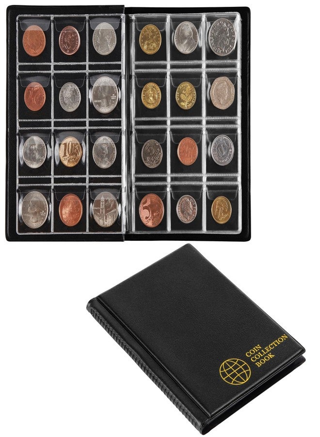 OSOPOLA 120 Pockets Coin Storage Album Collection Holder Black - Image 1