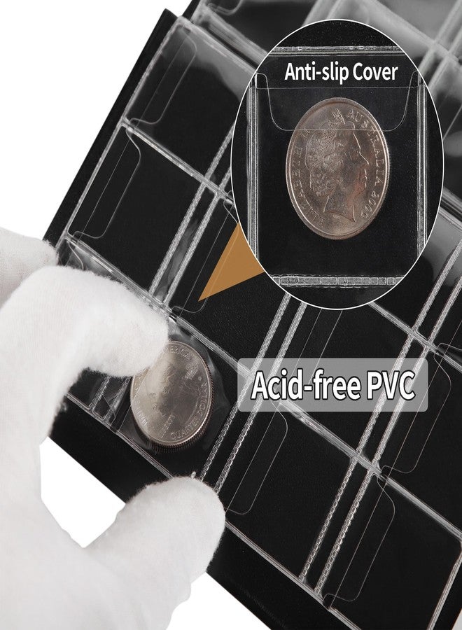 OSOPOLA 120 Pockets Coin Storage Album Collection Holder Black - Image 4