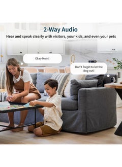 ARLO Arlo Essential Security Camera 2K | Indoor Only| 2nd Gen | Baby Monitor & Pet Camera | Wired Automated Privacy Shield, 2-Way Audio, Night Vision, Live Stream, Motion Alerts & Notifications White,2 Cam  - Image 4