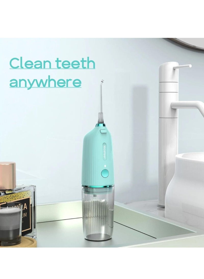 Nicefeel Cordless Dental Water Flosser with IPX7 Waterproof - 100ML Portable Oral Irrigator for Teeth and Gums - USB Rechargeable - 2 Nozzles - Single-Button Operation - Image 4
