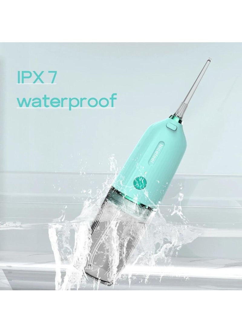 Nicefeel Cordless Dental Water Flosser with IPX7 Waterproof - 100ML Portable Oral Irrigator for Teeth and Gums - USB Rechargeable - 2 Nozzles - Single-Button Operation - Image 5