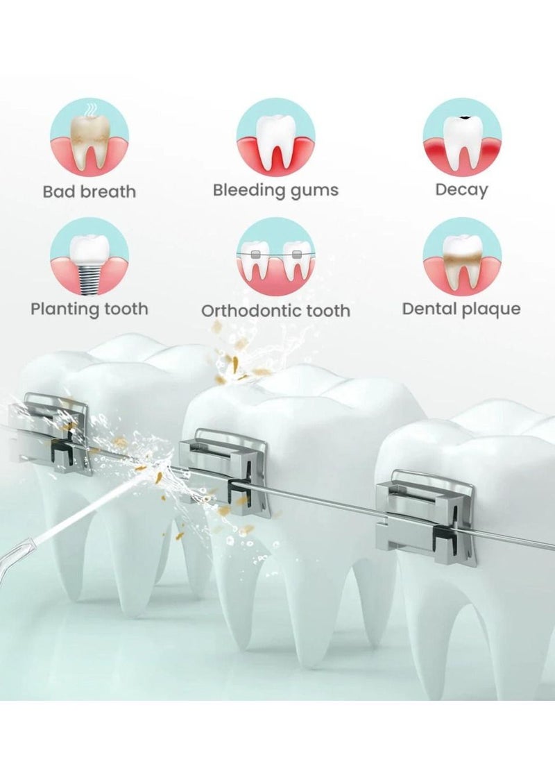 Nicefeel Cordless Dental Water Flosser with IPX7 Waterproof - 100ML Portable Oral Irrigator for Teeth and Gums - USB Rechargeable - 2 Nozzles - Single-Button Operation - Image 2