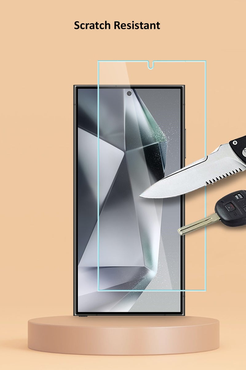 Techie واقي شاشة من الزجاج المقوى عالي الدقة لهاتف Samsung Galaxy S24 Ultra - مضاد للانعكاس ومضاد للفقاعات صلابة 9H 0.33 مم حواف مستديرة سهلة التركيب - Image 5